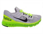 Tênis Nike Air Max 2013 Prata e Verde Limão